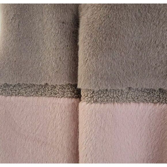 Madison 88 $159 Sz L/XL Fashion Vest Faux Fur-Courdroy Pink/Mauve Pockets - Picture 3 of 12